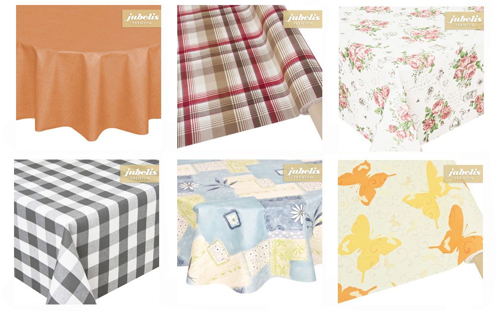 Textile abwaschbare Tischdecken mit versiegelter Oberfläche