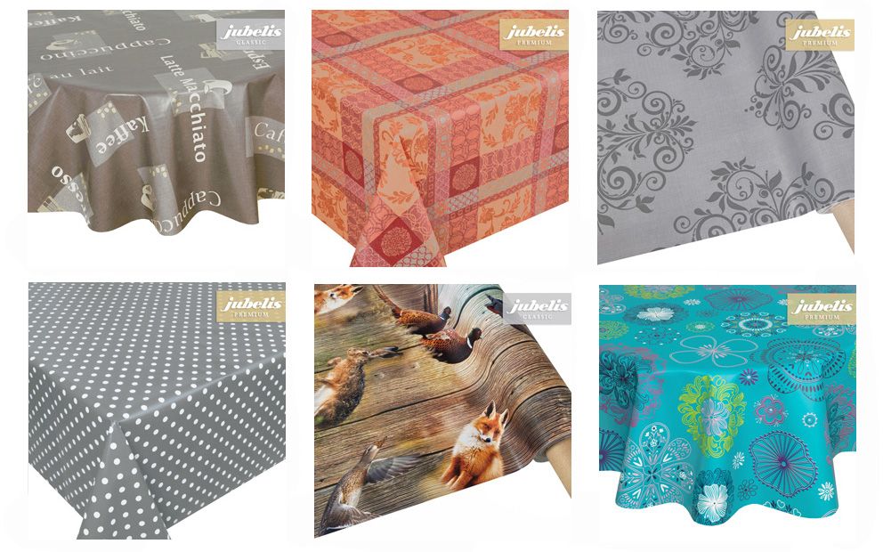 Aufgrund der dunklen Farbe der Tischdecke sehen Accessoires in einer hellen Farbe besonders gut aus - da sie einen attraktiven Kontrast bilden